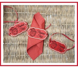 Stickserie ITH - Bestecktaschen Einsteckhüllen White Christmas mit Serviettenring